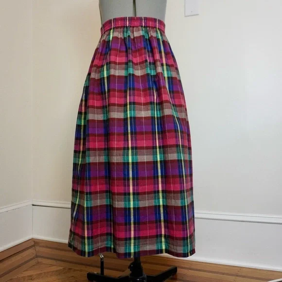 Vintage Plaid Skirt - Picture 2 of 5